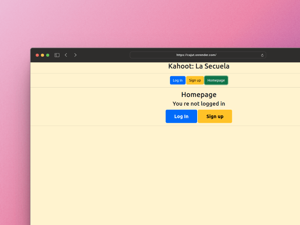 Kahoot Teacher View