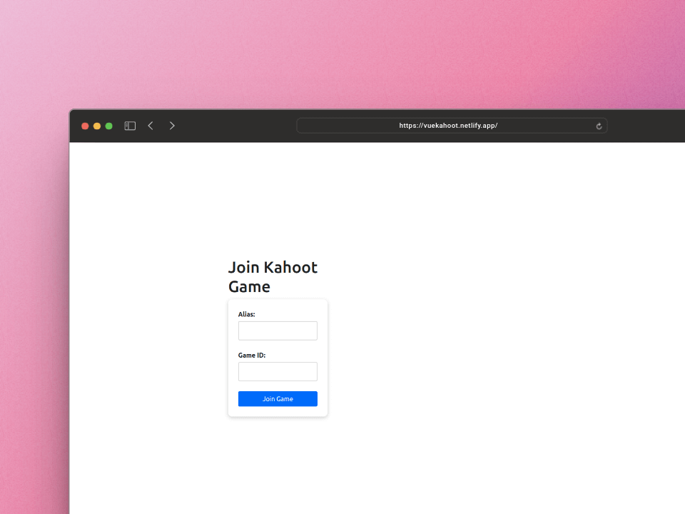 Kahoot Student View